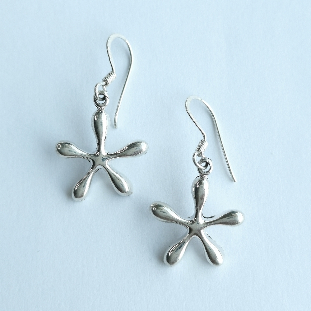 Sterling Silver Flower Earrings
